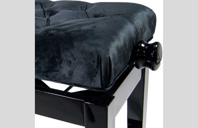 Koda HQ501PE "Marcato" Polished Ebony High Quality Adjustable Height Piano Stool - Image 3